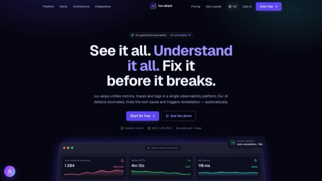 LuxAIOps: screenshot